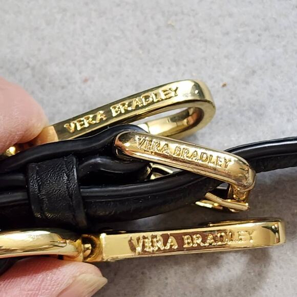 VERA BRADLEY Concealed Carry Black Quilted Floral Lined Shoulder Handbag Purse - Picture 8 of 11